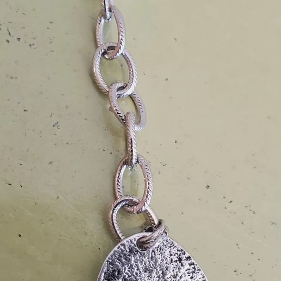 Artsy silver whimsical real natural shell silver dangle necklace statement uniqu - Picture 11 of 14